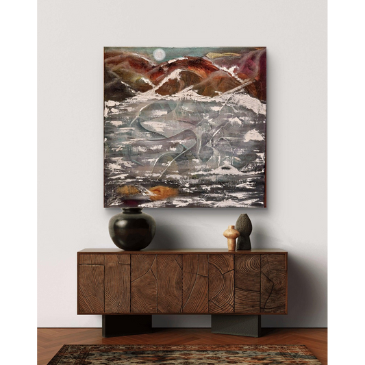 "ISEN" -Originalmålning i olja 30x30 cm (12x12")