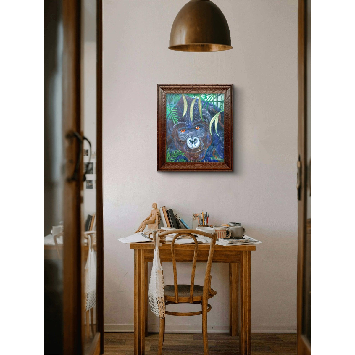 "KINGKONG" Oljemålning 46x55 cm (18.4x22")