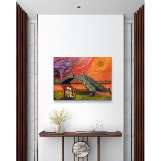 "STILLHETEN I KAOSET"- Originalmålning i blandteknik 60x80cm (24x32")