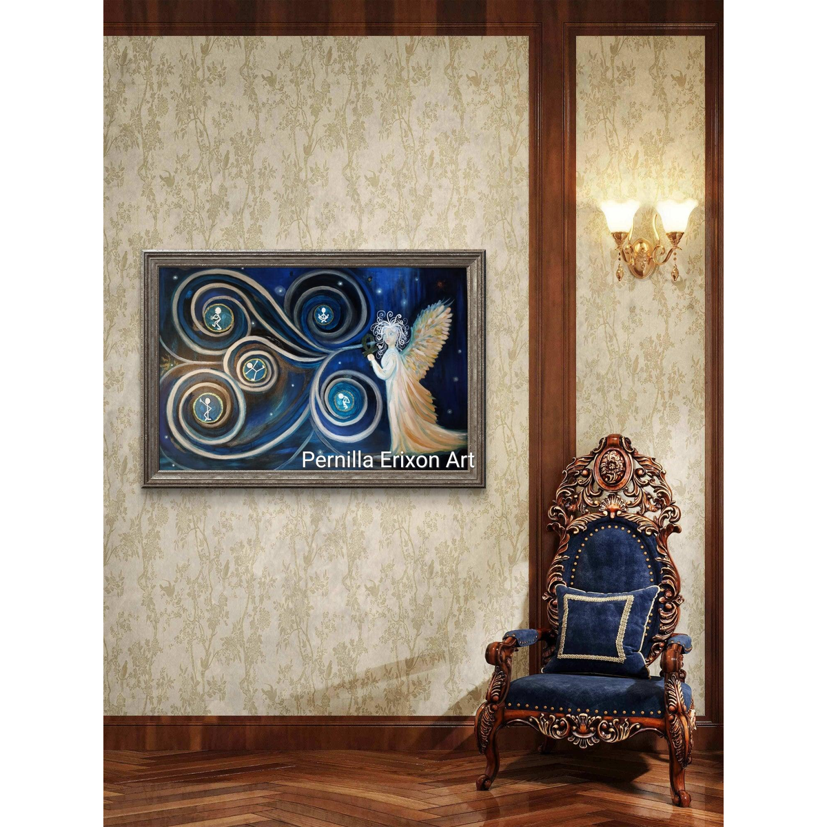 "URMODERN-SJÄLARNAS FÖDELSE"-Originalmålning 80x120cm (32x48")