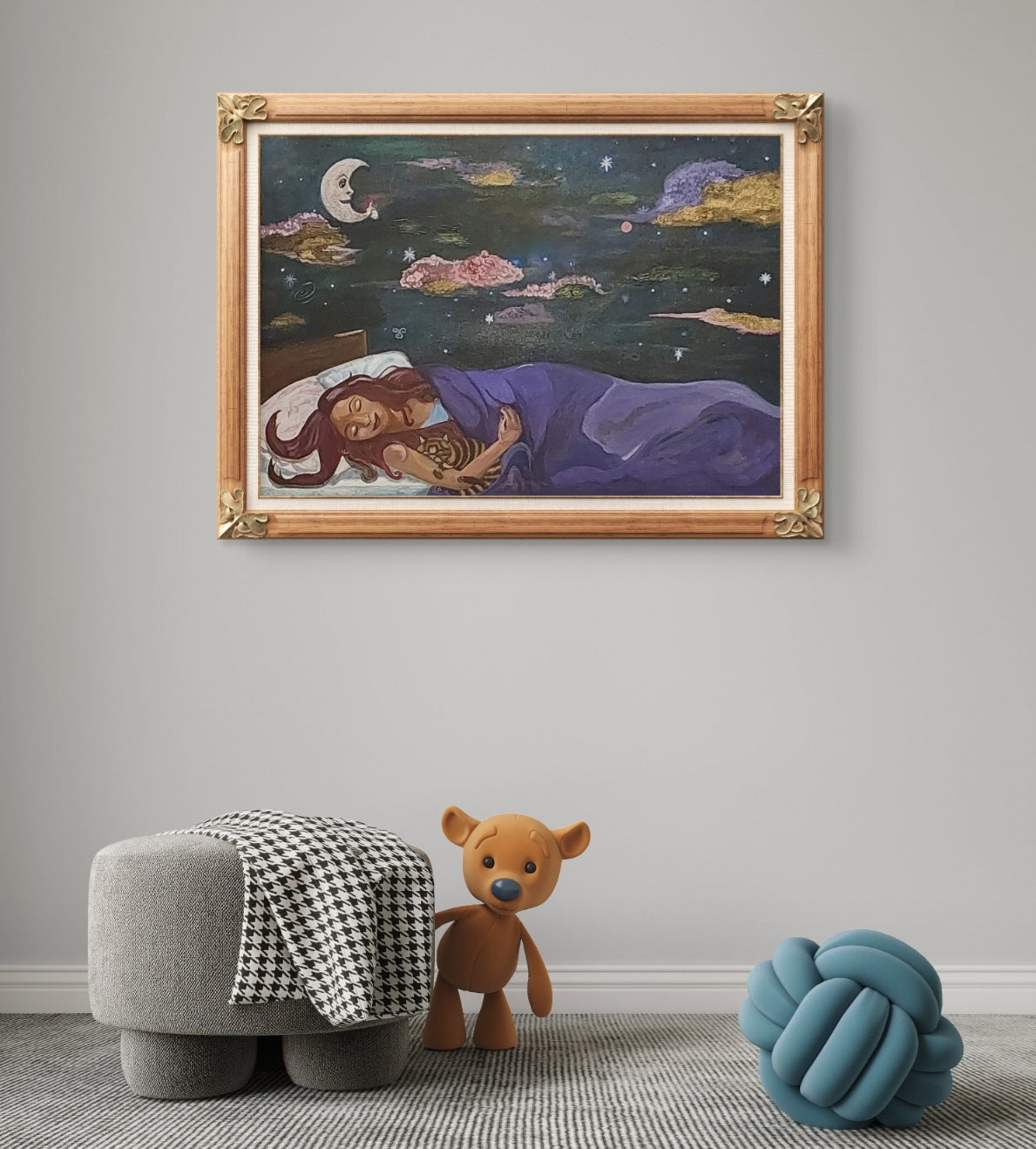Söta drömmar Original i olja 50x70cm (20x28") Sago tavla