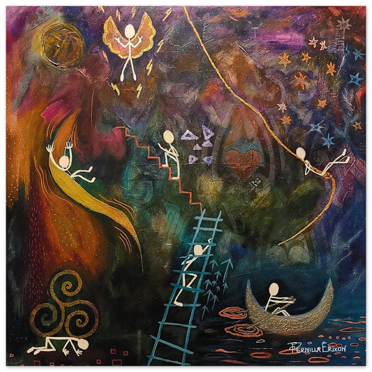 Livet Konsttryck 40x40cm (16x16") Fine art Pernilla Erixon Art