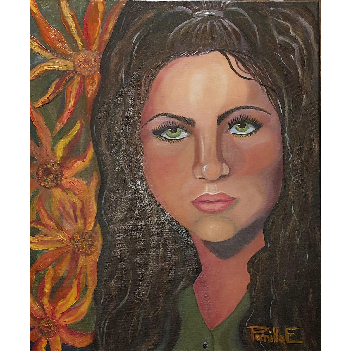 "HAPPY BIRTHDAY MUM" Oljemålning 55x61 cm (22x24")