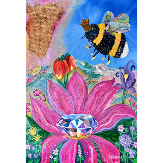 Ingenting är omöjligt Original mixed media 70x100 cm (28x40") Färgglad