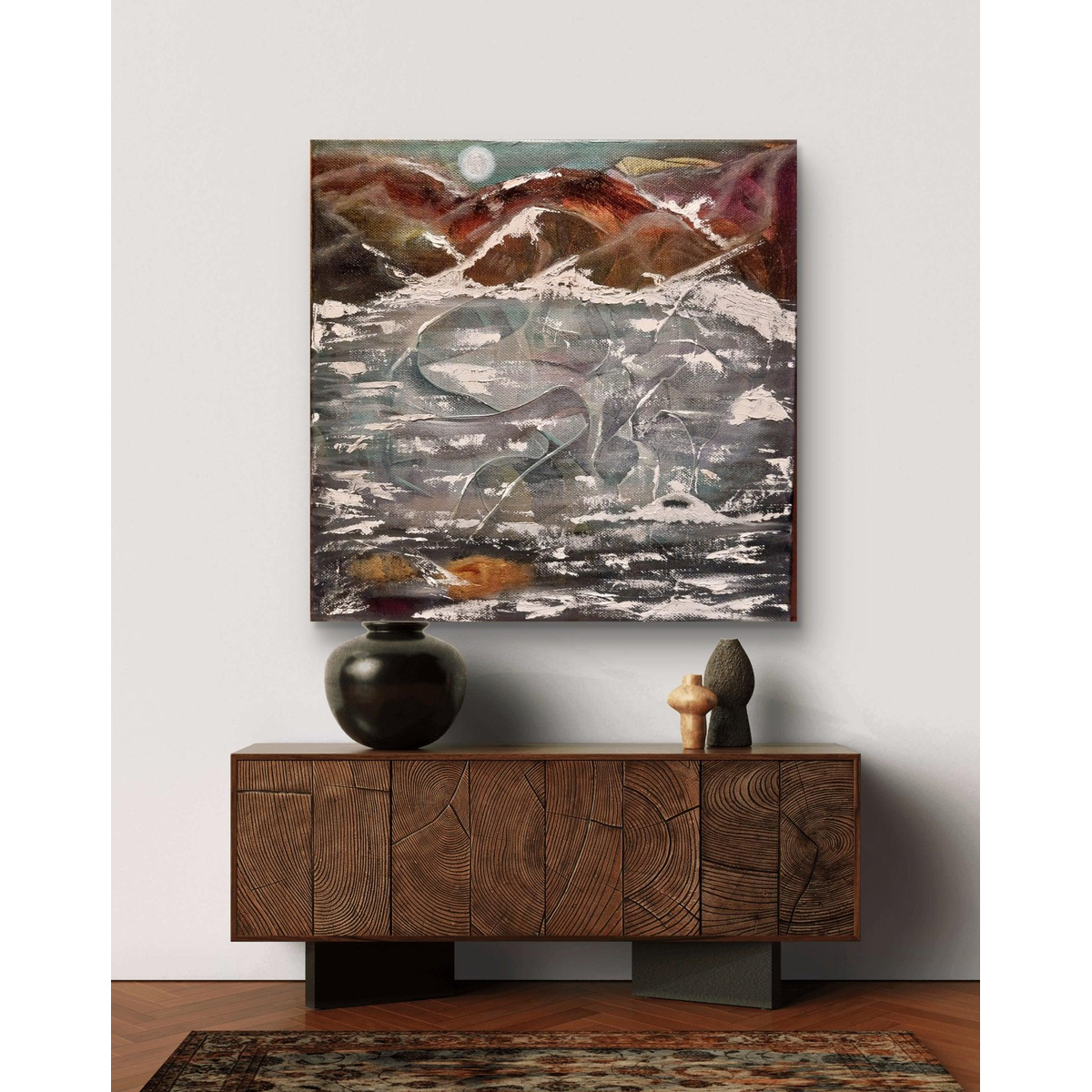 "ISEN" -Originalmålning i olja 30x30 cm (12x12")