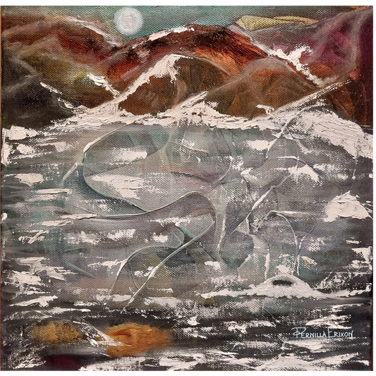 Isen Original i oljefärg 30x30 cm (12x12") Landskap