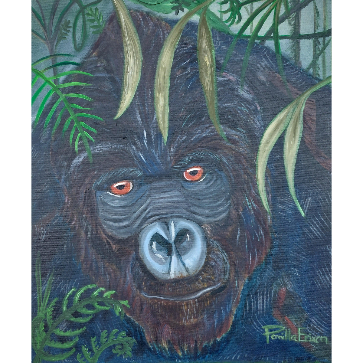 "KINGKONG" Oljemålning 46x55 cm (18.4x22")