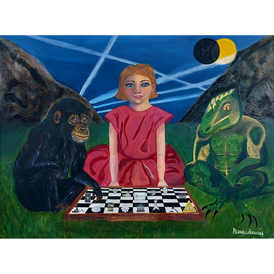 "KONSPIRATION ELLER VERKLIGHET?"- Oljemålning 60x80cm (24x32")