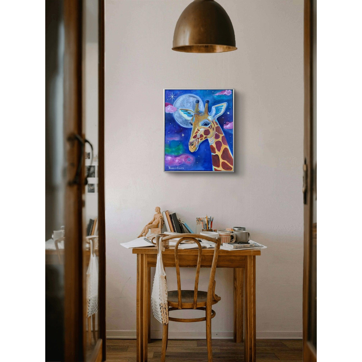 "MÅNEN OCH JAG"- Originalmålning i olja 50x60cm (20x24")