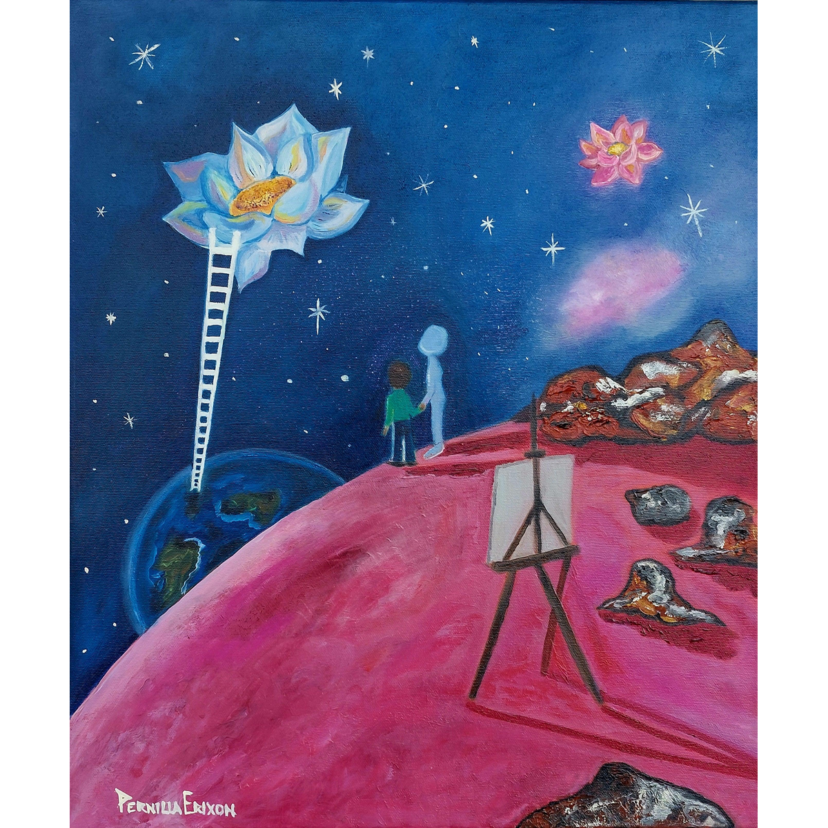 "SPIRITUAL AWAKENING" Oljemålning 46x55cm (18,4x22")