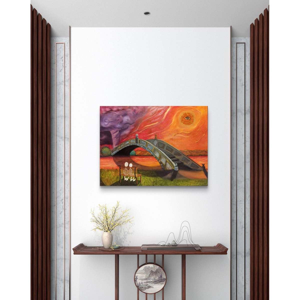 "STILLHETEN I KAOSET"- Originalmålning i blandteknik 60x80cm (24x32")