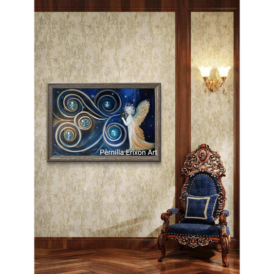"URMODERN-SJÄLARNAS FÖDELSE"-Originalmålning 80x120cm (32x48")