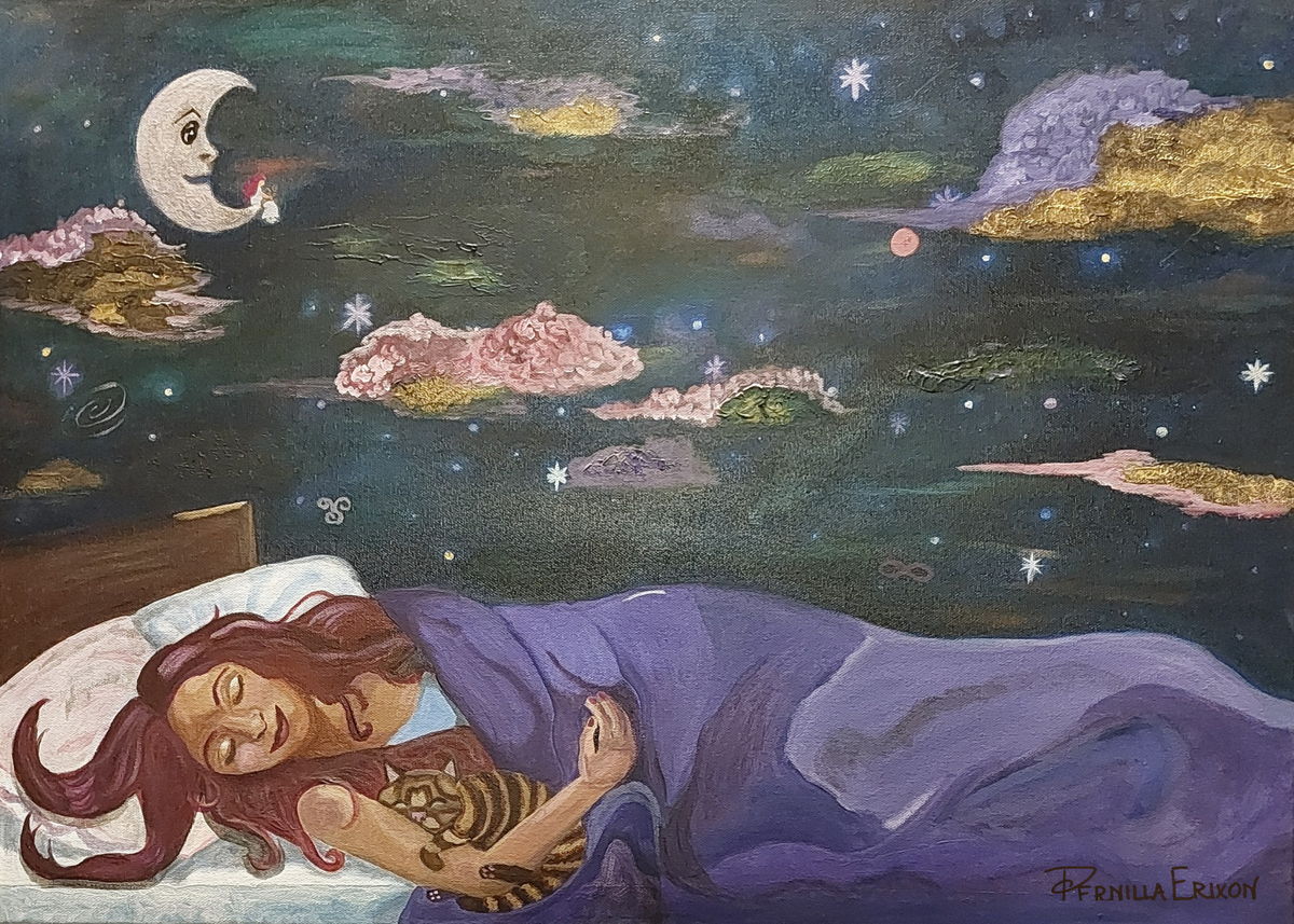 Söta drömmar Original i olja 50x70cm (20x28") Sago tavla